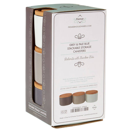 Fenwick Grey Storage Canisters