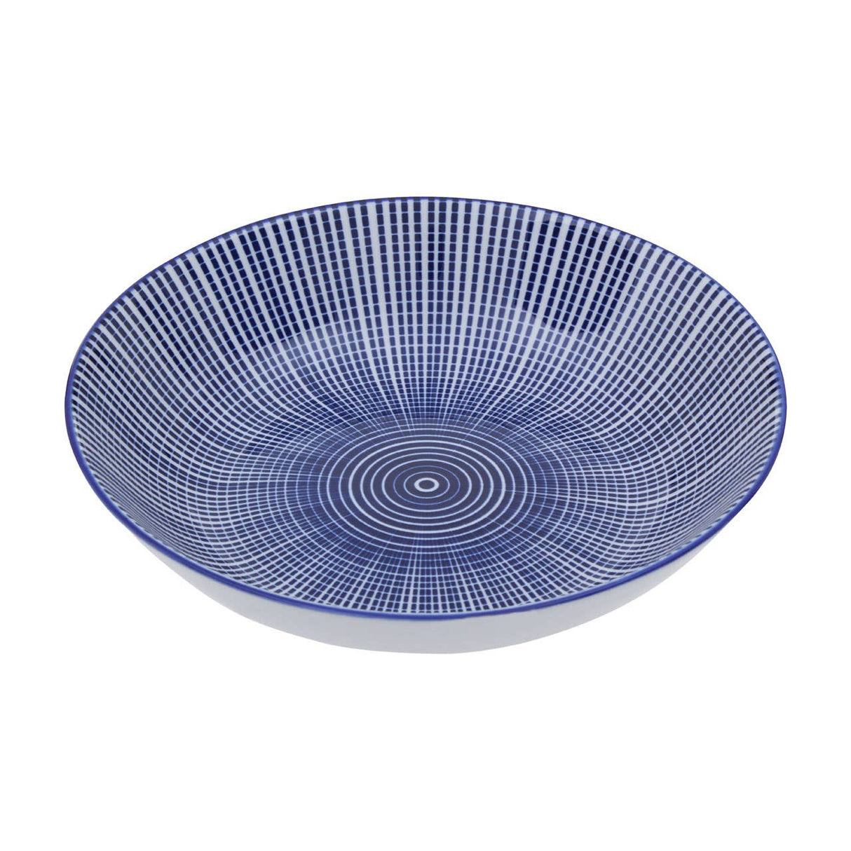 Maya 12 Piece Blue And White Dinner Set