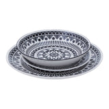 Maya 12 Piece Black And White Dinner Set