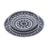 Maya 12 Piece Black And White Dinner Set