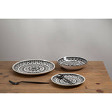 Maya 12 Piece Black And White Dinner Set