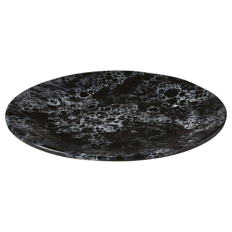 Hygge Black Faux Marble Dinner Plate
