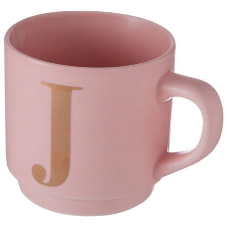 Signet Pink J Letter Mug