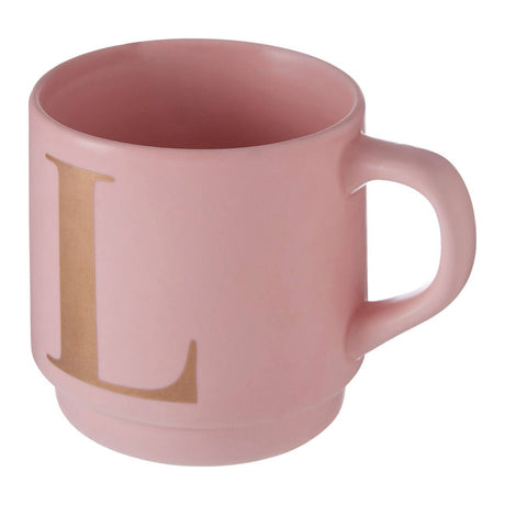 Signet Pink L Letter Mug