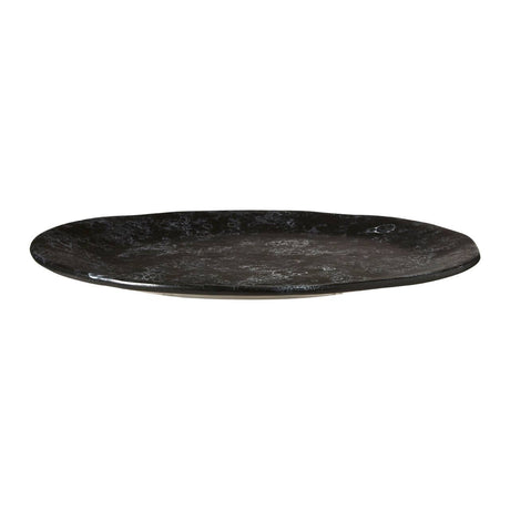 Hygge Black Faux Marble Pizza Plate