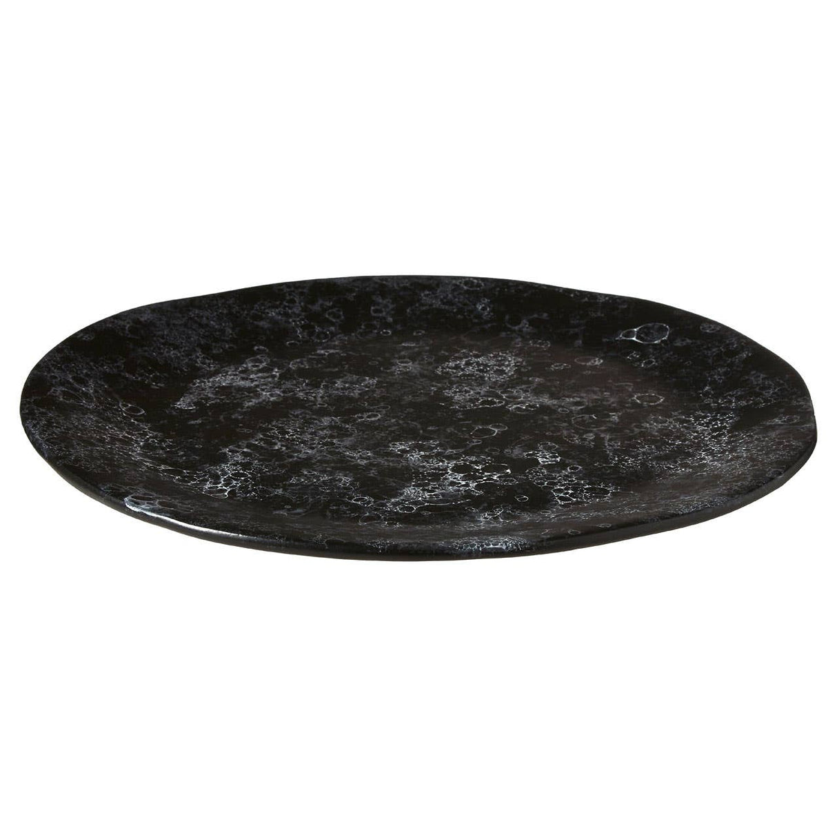 Hygge Black Faux Marble Pizza Plate