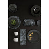 Hygge Black Faux Marble Pizza Plate