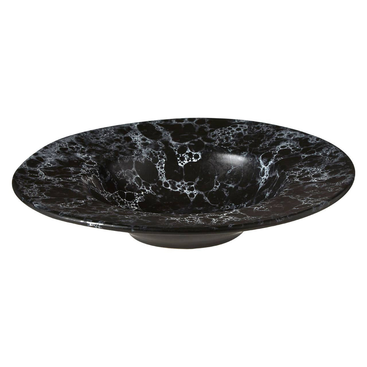 Hygge Black Faux Marble Pasta Bowl