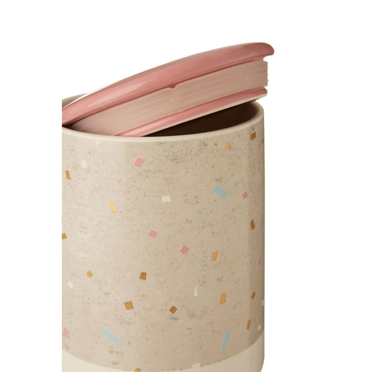 Lozica Large Recycled Grey White Storage Canister