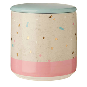 Lozica Medium Recycled Grey Pink Storage Canister