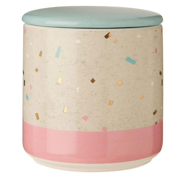 Lozica Medium Recycled Grey Pink Storage Canister