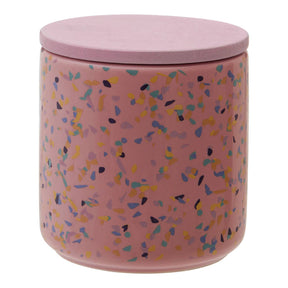 Yuki Medium Pink Terrazzo Storage Canister