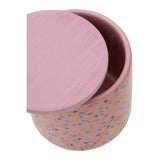 Yuki Medium Pink Terrazzo Storage Canister