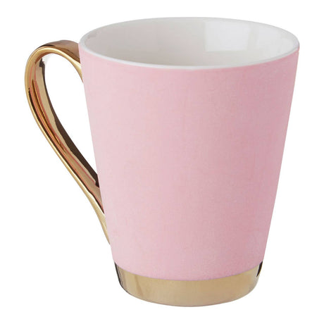 Mimo Pink Frosted Deco E Letter Monogram Mug
