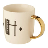 Mimo Diamond Deco H Letter Monogram Mug