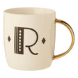 Mimo Diamond Deco R Letter Monogram Mug