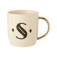 Mimo Diamond Deco S Letter Monogram Mug