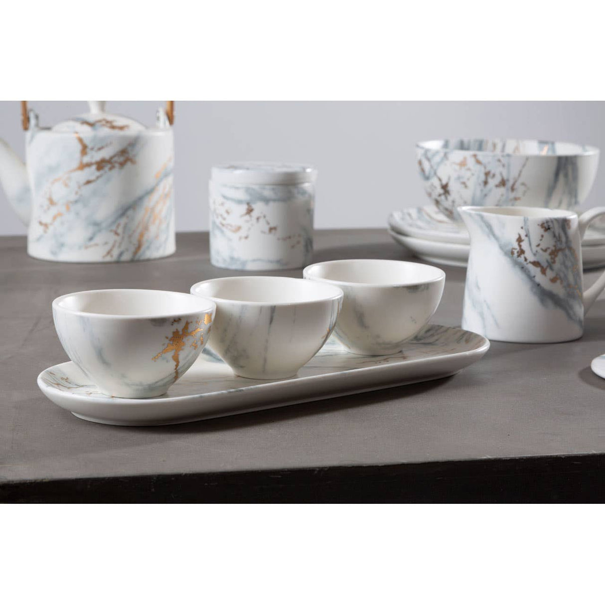 Marble Luxe 4 Piece Tapas Set