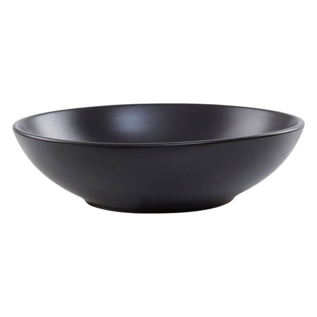 16 Piece Black Stoneware Dinner Set