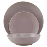 Twelve Piece Grey Stoneware Dinner Set