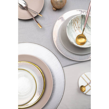 Twelve Piece Grey Stoneware Dinner Set