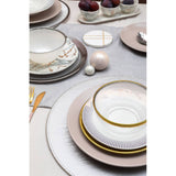 Twelve Piece Grey Stoneware Dinner Set