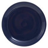 16 Piece Dark Blue Stoneware Dinner Set With Grooves
