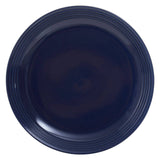 16 Piece Dark Blue Stoneware Dinner Set With Grooves