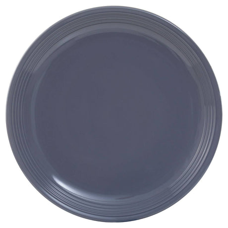 16 Piece Dark Grey Stoneware Dinner Set With Grooves