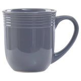 16 Piece Dark Grey Stoneware Dinner Set With Grooves