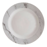 Avie 16Pc White And Grey Marble Dinner Set