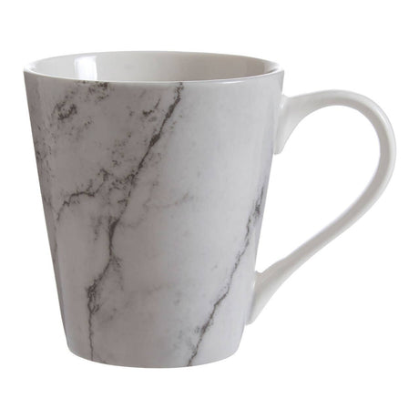Avie 16Pc White And Grey Marble Dinner Set