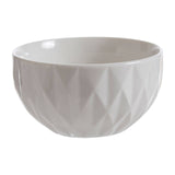 Avie 16Pc White Embossed Dinner Set