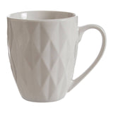 Avie 16Pc White Embossed Dinner Set