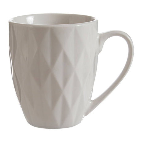 Avie 16Pc White Embossed Dinner Set