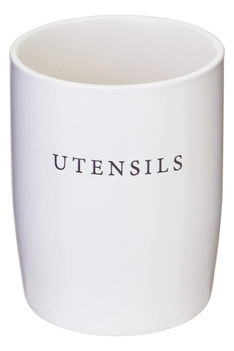 Farmhouse Cream Utensil Holder