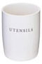 Farmhouse Cream Utensil Holder