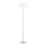 Elegant French White and Chrome Floor Lamp - Hilton Collection
