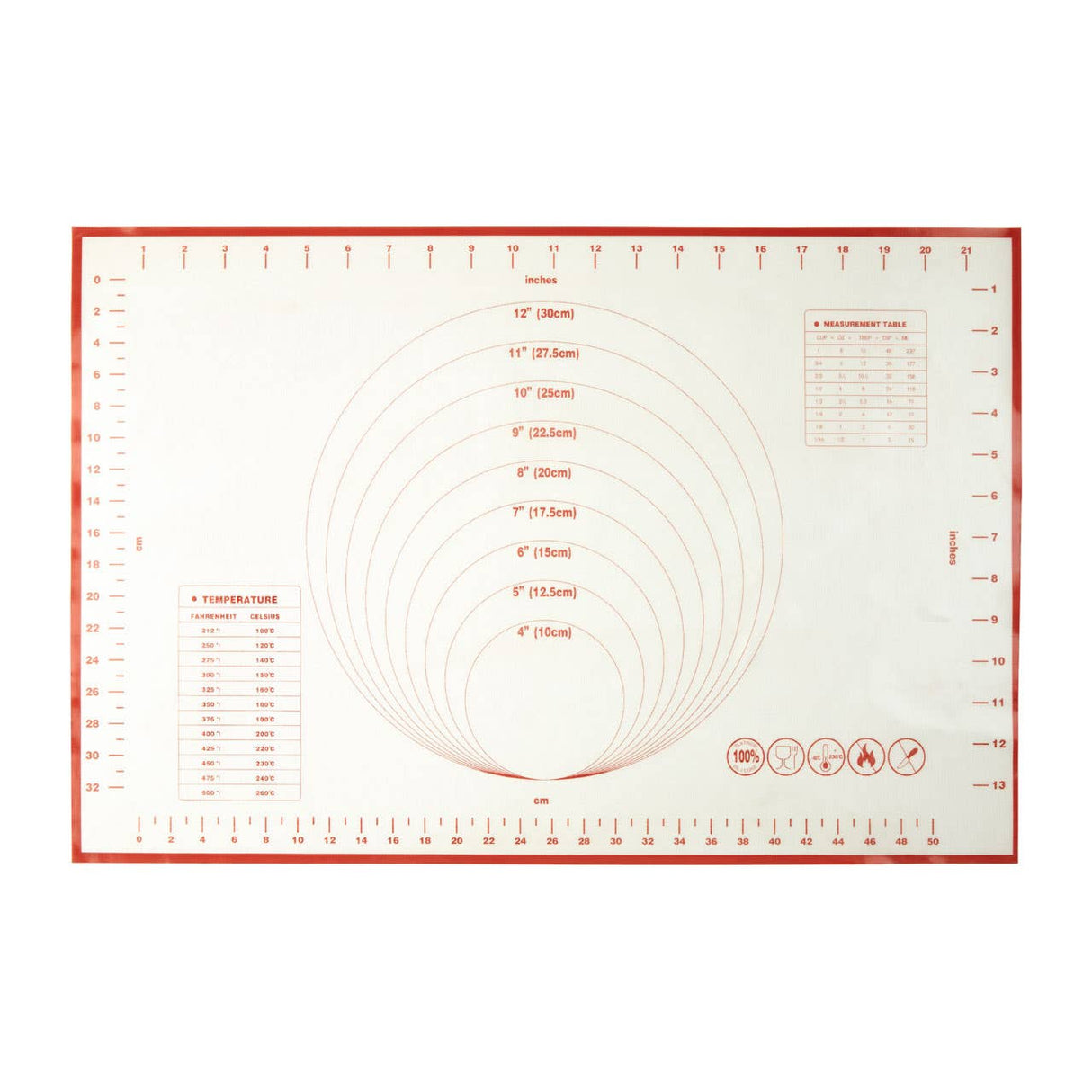 Mimo Red Trim Baking Mat