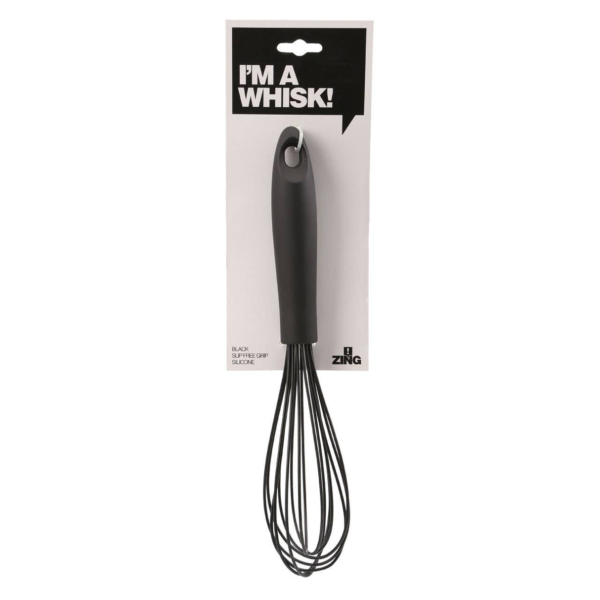 Zing Black Silicone Whisk