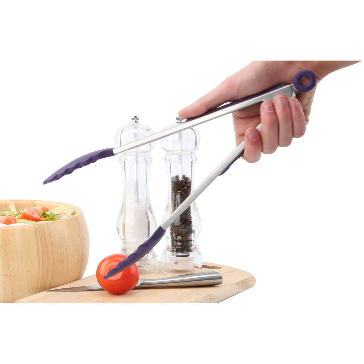 Zing Purple Silicone Tongs