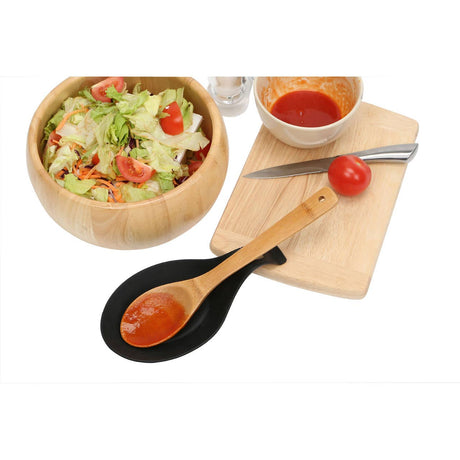 Black Silicone Zing Spoon Rest