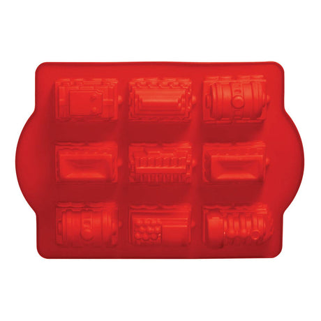 9 Trains Red Cake Mould