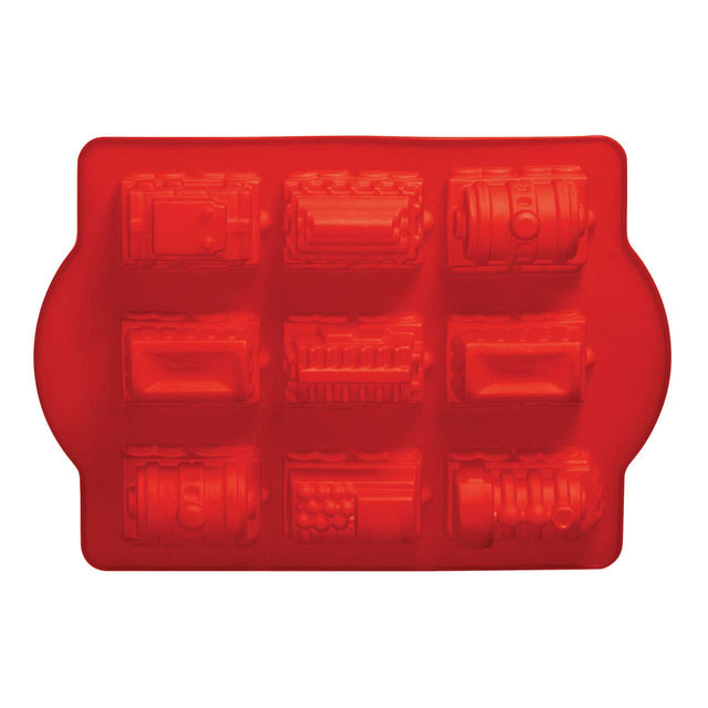 9 Trains Red Cake Mould