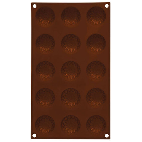 15 Sunflower Brown Chocolate Mould