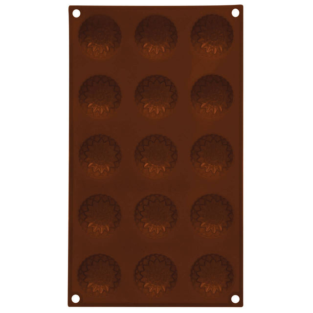 15 Sunflower Brown Chocolate Mould
