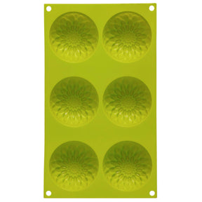 6 Sunflower Lime Green Cake Mould