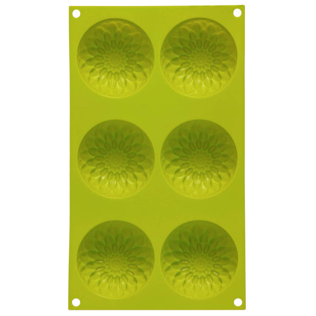 6 Sunflower Lime Green Cake Mould