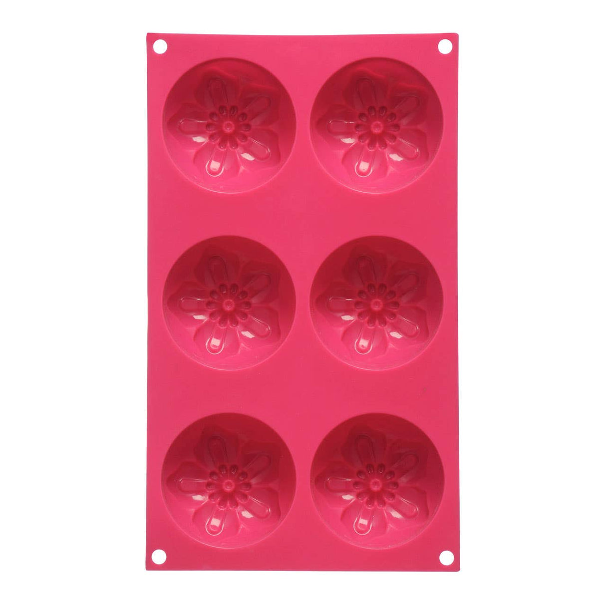 6 Flower Hot Pink Cake Mould