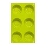 6 Daisy Lime Green Cake Mould